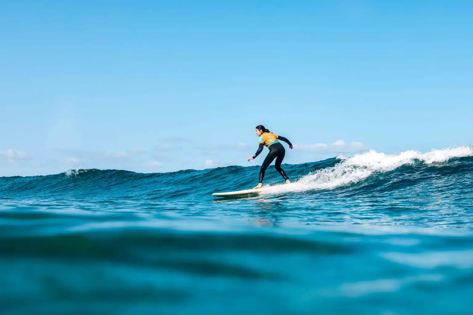 Nauka surfingu w Famarze, Lanzarote — lekcja na pianie