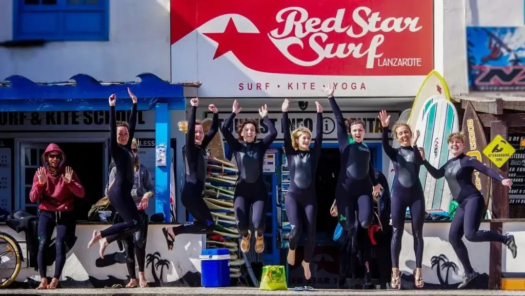 Red Star Surf school in Caleta de Famara